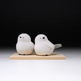 Seto Ware Lucky Ornament - Long-tailed Tit Bird / 瀬戸陶芸社 縁起玩具