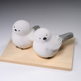Seto Ware Lucky Ornament - Long-tailed Tit Bird / 瀬戸陶芸社 縁起玩具