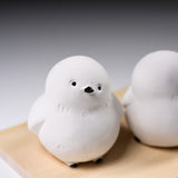 Seto Ware Lucky Ornament - Long-tailed Tit Bird / 瀬戸陶芸社 縁起玩具