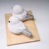 Seto Ware Lucky Ornament - Long-tailed Tit Bird / 瀬戸陶芸社 縁起玩具