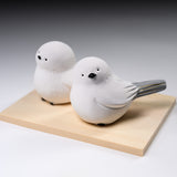 Seto Ware Lucky Ornament - Long-tailed Tit Bird / 瀬戸陶芸社 縁起玩具