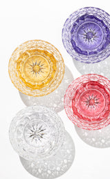 KAGAMI Crystal Edo-Kiriko Rock Glass - Yumeiro Purple / 江戸切子 ロックグラス