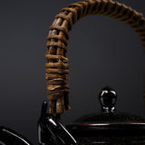 CHINJUKAN Kiln Black Satsuma Ware Tea Set With Stove / 薩摩焼 沈壽官窯