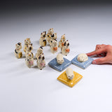 CHINJUKAN Kiln Mini Gold Coin Beckoning Cat – Welcoming Good Fortune - 3 Options / 薩摩焼 沈壽官窯 小判招福