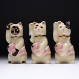 CHINJUKAN Kiln Mini Beckoning Cat – Pink Sea Bream - 3 Options / 薩摩焼 沈壽官窯