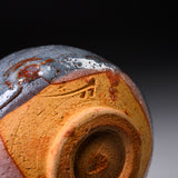 Shozan Kiln Matcha Bowl with Wooden Box - Nezumi Shino with Bird /  荘山窯 鼠志野鳥分 抹茶碗
