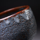 Shozan Kiln Matcha Bowl with Wooden Box - Nezumi Shino with Bird /  荘山窯 鼠志野鳥分 抹茶碗