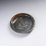 Shozan Kiln Plate - Nezumi Shino - 14 cm / 荘山窯 鼠志野桃山分 取り皿