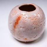 Shozan Kiln Palm-sized Vase - Pink Shino /  荘山窯 紅志野  丸小壷