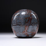 Shozan Kiln Palm-sized Vase - Nezumi Shino / 荘山窯 鼠志野 丸小壷