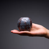 Shozan Kiln Palm-sized Vase - Nezumi Shino / 荘山窯 鼠志野 丸小壷