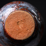 Shozan Kiln Palm-sized Vase - Nezumi Shino / 荘山窯 鼠志野 丸小壷
