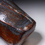 Shozan Kiln Vase with Wooden Box - Nezumi Shino / 荘山窯 鼠志野 花器