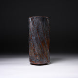 Shozan Kiln Vase with Wooden Box - Nezumi Shino / 荘山窯 鼠志野 花器