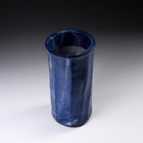 Shozan Kiln Vase with Wooden Box - Blue Shino / 荘山窯 青志野 花器