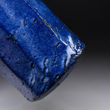 Shozan Kiln Vase with Wooden Box - Blue Shino / 荘山窯 青志野 花器