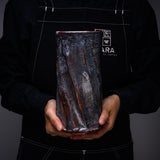 Shozan Kiln Vase with Wooden Box - Nezumi Shino Large / 荘山窯 鼠志野 花器