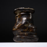 Shozan Kiln Vase with Wooden Box - Grey Shino / 荘山窯 灰志野 花器