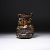 Shozan Kiln Vase with Wooden Box - Grey Shino / 荘山窯 灰志野 花器