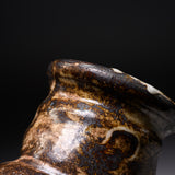 Shozan Kiln Vase with Wooden Box - Grey Shino / 荘山窯 灰志野 花器