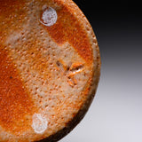 Shozan Kiln Vase with Wooden Box - Orange Shino / 荘山窯 志野 花器