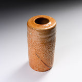 Shozan Kiln Vase with Wooden Box - Orange Shino / 荘山窯 志野 花器