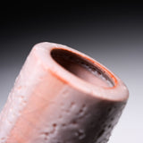 Shozan Kiln Vase with Wooden Box - Pink Shino / 荘山窯 紅志野 花器