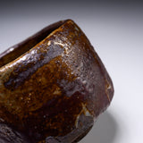 Shozan Kiln Matcha Bowl with Wooden Box - Brown Shino / 荘山窯 茶志野 抹茶碗