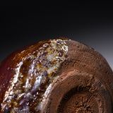 Shozan Kiln Matcha Bowl with Wooden Box - Brown Shino / 荘山窯 茶志野 抹茶碗