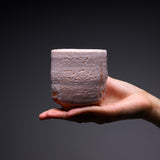 Shozan Kiln Yunomi Tea Cup with Wooden Gift Box - Pink Shino / 荘山窯 紅志野 湯呑み