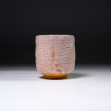 Shozan Kiln Yunomi Tea Cup with Wooden Gift Box - Pink Shino / 荘山窯 紅志野 湯呑み