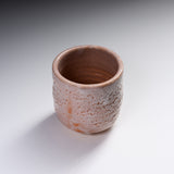 Shozan Kiln Yunomi Tea Cup with Wooden Gift Box - Pink Shino / 荘山窯 紅志野 湯呑み