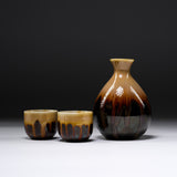 Mino ware Brown Glaze Sake Set  / 美濃焼き 酒器揃え