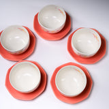 Sakura Bloom Yunomi & Saucer Set - Set of 5 / 桜カップ＆ソーサーセット