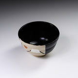 Sanpouen Kiln Handmade Matcha Bowl - Black Oribe Fuji / 黒織部富士 抹茶碗