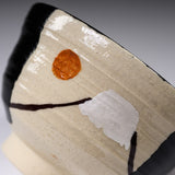 Sanpouen Kiln Handmade Matcha Bowl - Black Oribe Fuji / 黒織部富士 抹茶碗