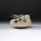 Sanpouen Kiln Handmade Matcha Bowl - Hanging Persimmons / 抹茶碗 つるし柿文