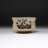 Sanpouen Kiln Handmade Matcha Bowl with Crazing Glaze - Grey Shino / 灰志野 抹茶碗