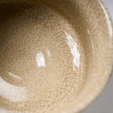 Sanpouen Kiln Handmade Matcha Bowl with Crazing Glaze - Grey Shino / 灰志野 抹茶碗
