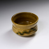 Sanpouen Kiln Handmade Matcha Bowl with Crazing Glaze - Yellow Seto / 黄瀬戸 抹茶碗