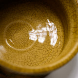 Sanpouen Kiln Handmade Matcha Bowl with Crazing Glaze - Yellow Seto / 黄瀬戸 抹茶碗