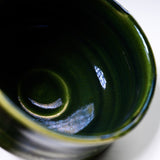 Sanpouen Kiln Handmade Small Matcha Bowl - Oribe / 旅抹茶碗 織部