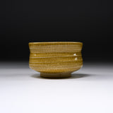 Sanpouen Kiln Handmade Crazing Glaze Small Matcha Bowl - Yellow Seto / 旅抹茶碗 黄瀬戸