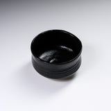 Sanpouen Kiln Handmade Small Matcha Bowl - Black Oribe / 旅抹茶碗 黒織部