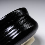 Sanpouen Kiln Handmade Small Matcha Bowl - Black Oribe / 旅抹茶碗 黒織部