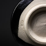 Sanpouen Kiln Handmade Small Matcha Bowl - Black Oribe / 旅抹茶碗 黒織部