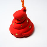 Seto ware Handheld Lucky Ornament - Lucky Snake Bell Charm / 縁起玩具 とぐろ巳