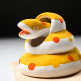 Seto ware Handheld Lucky Ornament - Lucky Charm Snake – Wiggling Head / 縁起玩具 首揺れ巳