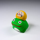 Seto ware Handheld Lucky Ornament - Frog and Daruma - 5 Colour Options / 縁起玩具