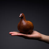 Seto Ware KASHIWA - Animal Ornament - Reddish Brown Round Horse/ 瀬戸焼 かしわ窯